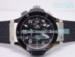 Swiss Replica Hublot Big Bang Black Dial Black Bezel Rubber Strap Watch